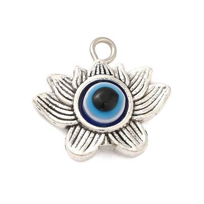 Tibetan Style Alloy Resin Pendants