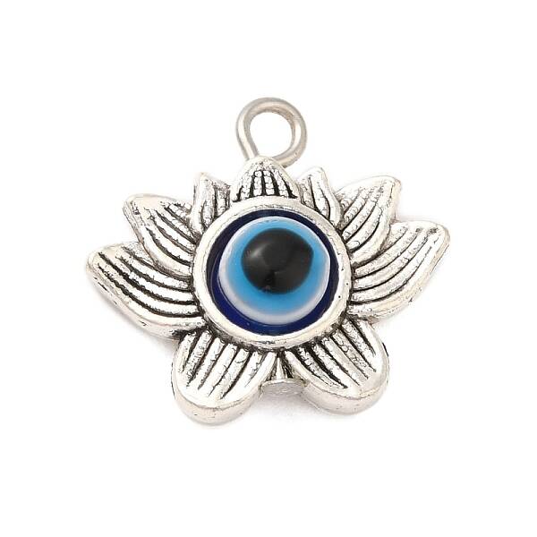 Tibetan Style Alloy Resin Pendants