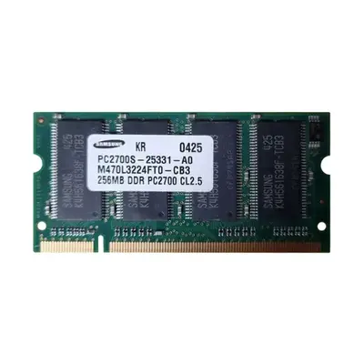 M470L3224FT0-CB3 Samsung 256MB DDR-333MHz SODIMM 2Rx16 CL2.5 Memory