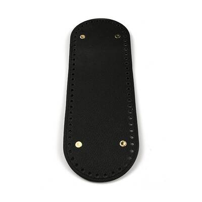 Oval PU Leather Knitting Crochet Bags Nail Bottom Shaper Pad