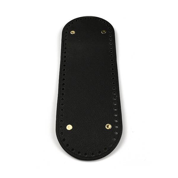 Oval PU Leather Knitting Crochet Bags Nail Bottom Shaper Pad