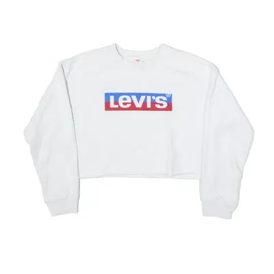 LEVI'S Cropped Sweatshirt White Womens XS