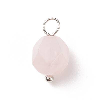 Faceted Natural Rose Quartz Pendants