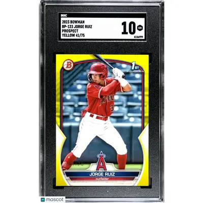 Jorge Ruiz SGC 2023 Bowman #BP 123 Pros. Yellow Baseball 10