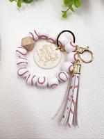 Mother's Day Gift, Baseball Design Tassel Decor Keychain, Cute Car Keychain for Women & Men, Fashion Personalized Cool Keycha...