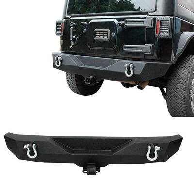 YITAMOTOR® Rock Crawler Rear Bumper For 07-18 Jeep Wrangler JK Unlimited with D-Ring, 2\