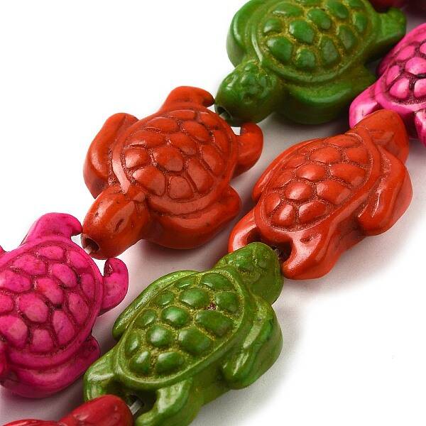 Dyed Synthetic Turquoise Beads Strands