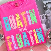 Comfort Colors Boatin and Floatin Shirt, Summer Lake Sublimation, Lake Life T-Shirt Shirt, Floating River , Vacation , Lake V...