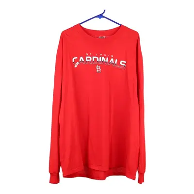 St. Louis Cardinals Delta MLB Long Sleeve T-Shirt - XL Red Cotton