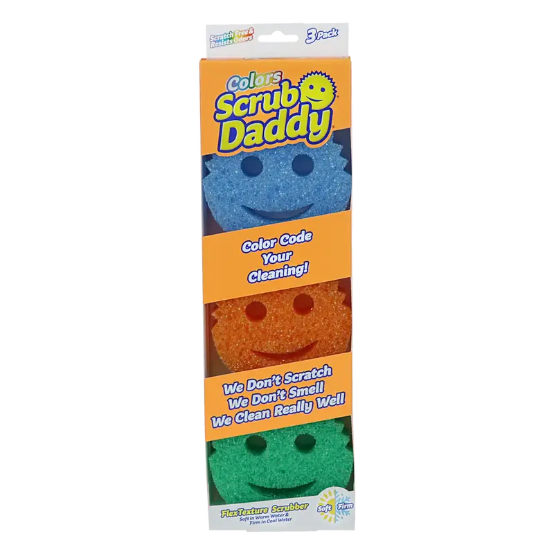 Scrub Daddy Color Scrubber Sponges  (3ct) Multicolor