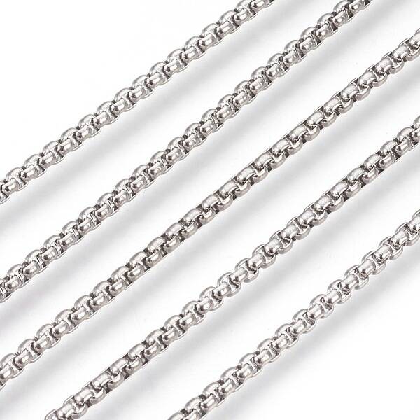 Non-Tarnish 3.28 Feet 304 Stainless Steel Box Chains