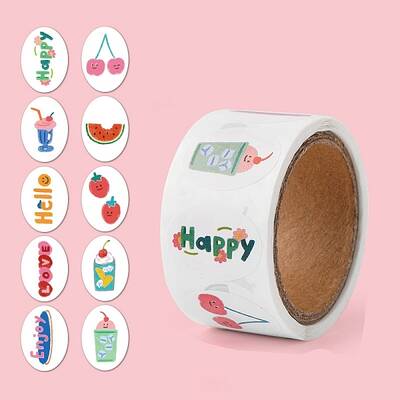200Pcs Roll Stickers