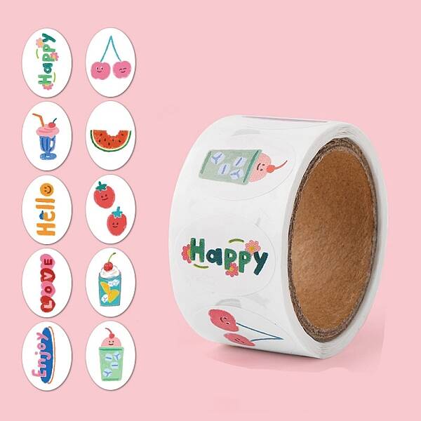 200Pcs Roll Stickers