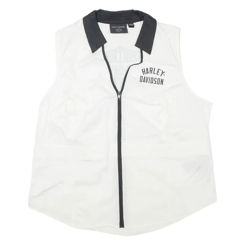 HARLEY DAVIDSON Lightweight Womens Gilet White L