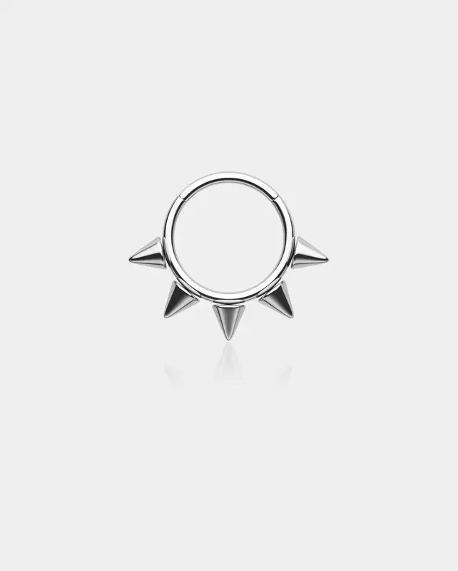 Five Spikes Hinged Septum Ring - 8mm