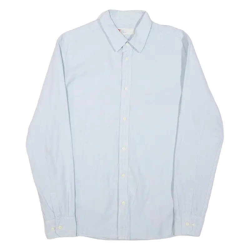 LEVI'S Mens Shirt Blue Striped Long Sleeve M