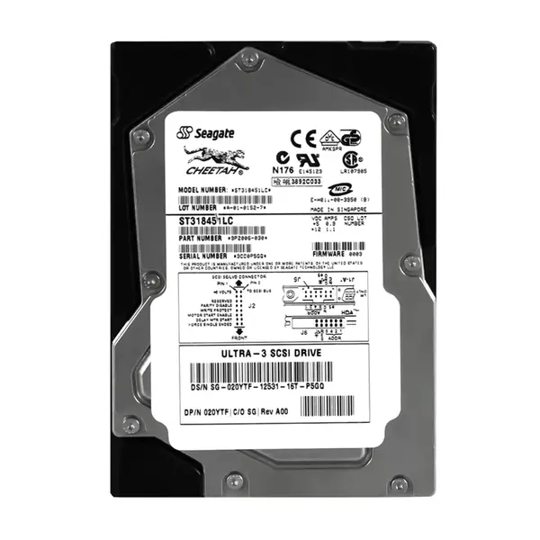 020YTF Dell 18GB Ultra-160 SCSI 15000 3.5-inch Hard Drive