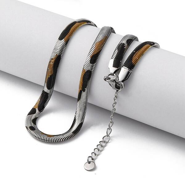 Brass Flat Snake Chain Necklaces