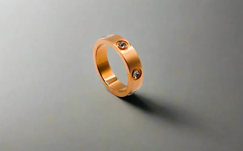Radiant Rose Gold Gem Ring | Size: Ring size 6