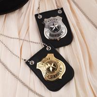 Cosplay Badge Necklace, 1 Count Zinc Alloy Badge Necklace, Party Accessories for Men & Women, Holiday Costume Accessories