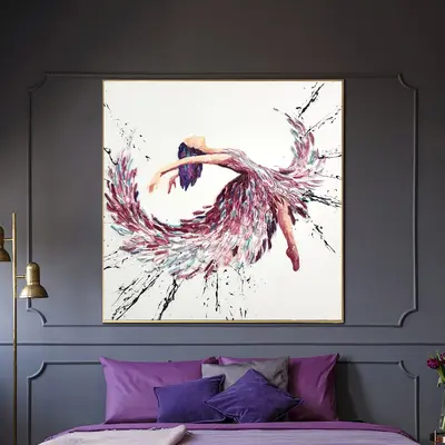 Extra Large Abstract Ballerina Paintings On Canvas Modern Ballet Dancer Art Impasto Oil Painting Original Fine Art | BALLERIN...