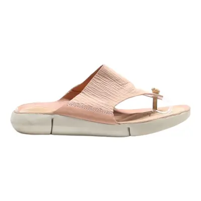 CLARKS Flip Flop Sandals Pink Synthetic Womens UK 6.5