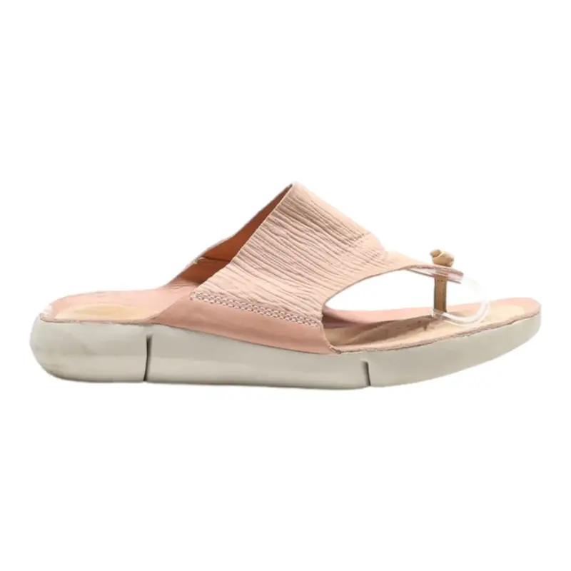 CLARKS Flip Flop Sandals Pink Synthetic Womens UK 6.5