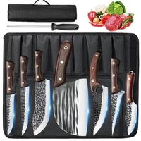 8PCS Professional Chef Knife Set, High Carbon Steel with Accessories, Japanese Damascus Pattern, for Kitchen or Restaurant, w...