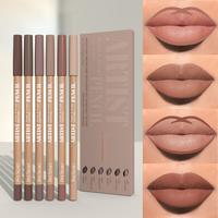 6pcs Nude Lip Liner Set creamy  pencils - Waterproof, Matte Finish, Long-Lasting & Smudge-Proof, Easy to Apply for All Skin T...