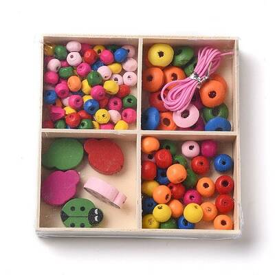 Children's Day Theme Maple Wood Jewelry Set DIY Making Kits