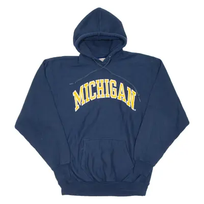 Michigan Mens Blue Hoodie USA L