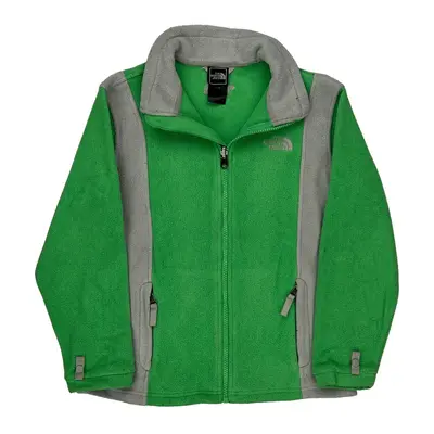 Age 10 The North Face Fleece Jacket - Medium Green Polyester