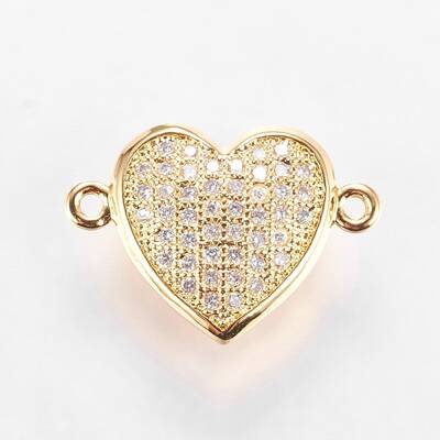 Brass Micro Pave Cubic Zirconia Links
