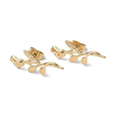 Ion Plating(IP) 304 Stainless Steel Flower of Life Stud Earrings for Women