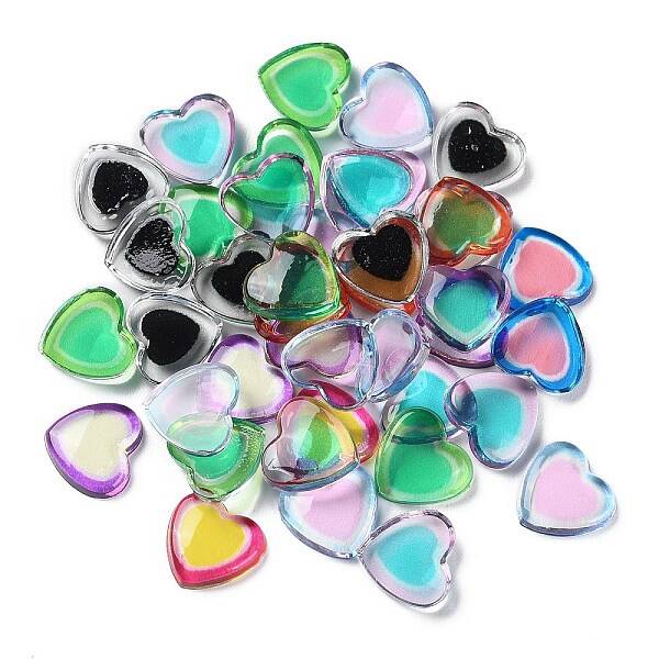 Transparent Two Tone Resin Cabochons