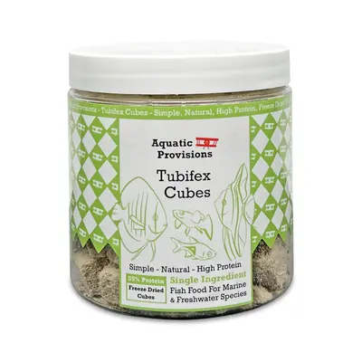 Tubifex Cubes, Freeze Dried Single ingredient Fish food High Protein Feeding