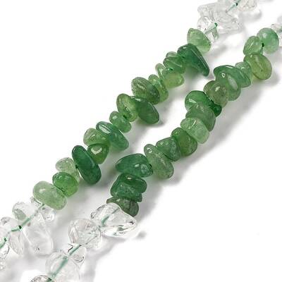 Natural Quartz Crystal & Green Aventurine Beads Strands