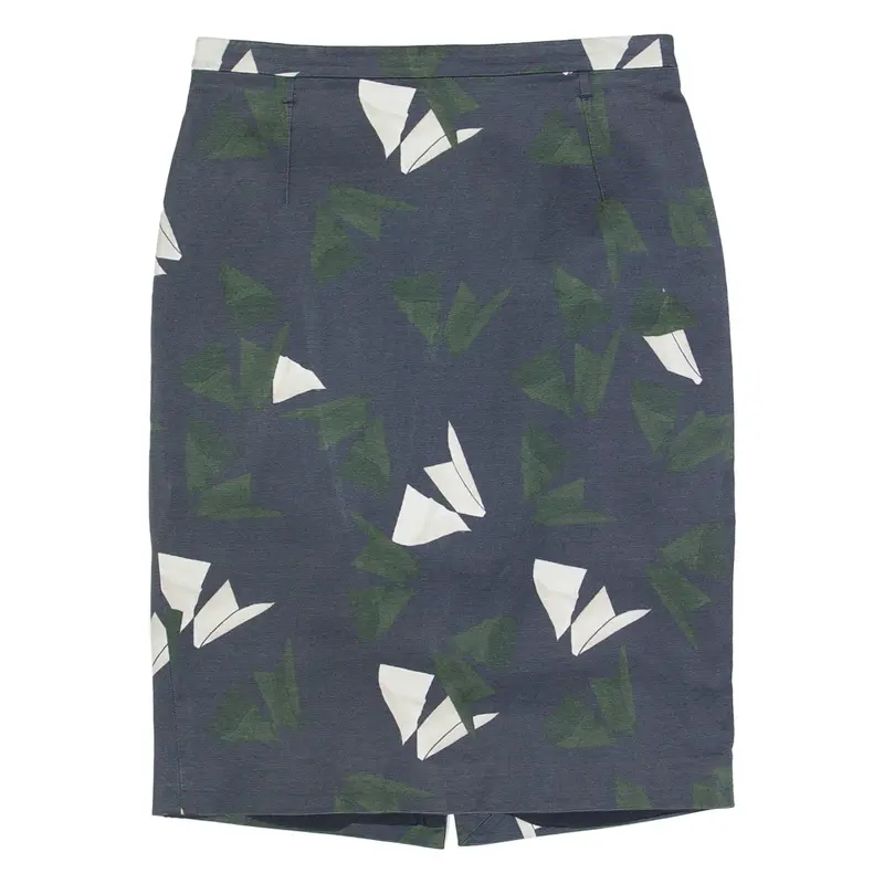 JIGSAW Womens Pencil Skirt Grey Short Crazy Pattern S