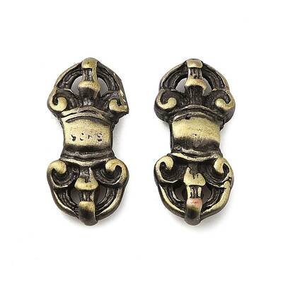 Tibetan Style Rack Plating Brass Connector Charms