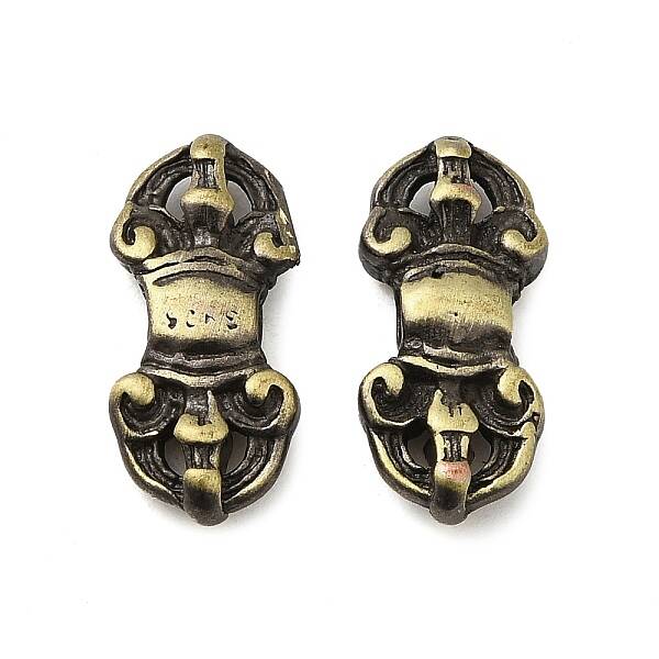 Tibetan Style Rack Plating Brass Connector Charms