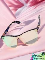 Tortoise Shell Pattern Flat Top Sunglasses for Women, Sun Protection Sunglasses for Men, Trends 2025 for Outdoor Activities ...
