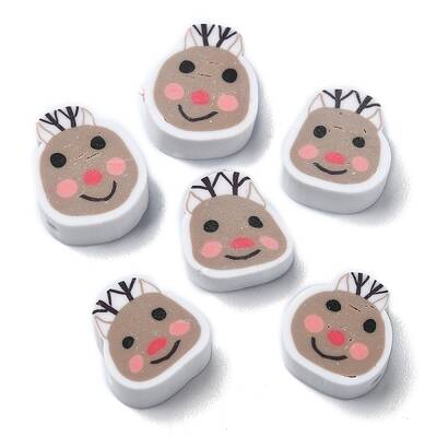 Christmas Theme Handmade Polymer Clay Beads