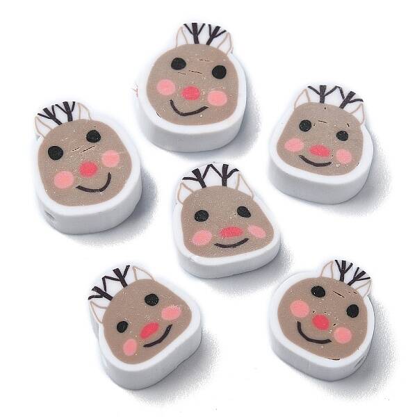 Christmas Theme Handmade Polymer Clay Beads