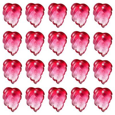 Autumn Theme Two-Tone Transparent Glass Charms