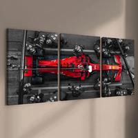 Formula Car Pattern Canvas Painting with Wooden Frame, 3 Counts/set Modern Art Wall Decor, Canvas Art Car Posters, Wall Art f...
