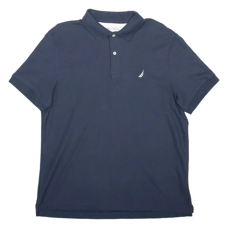 NAUTICA Mens Polo Shirt Blue Short Sleeve L