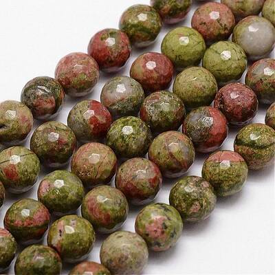 Natural Unakite Beads Strands
