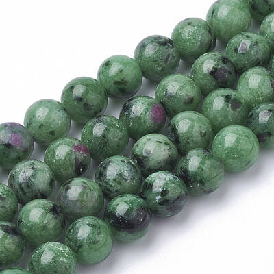 Natural Ruby in Zoisite Beads Strands