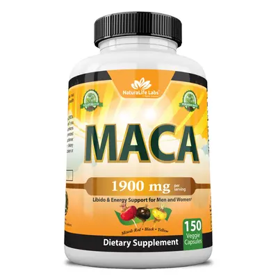 Organic Maca root 1900mg per serving 150 veggie capsules