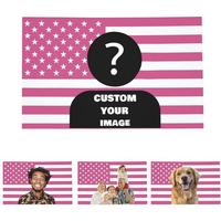 Custom Pink America Flag 40x60 inch Personalized Flags Design Your Image Funny Tapestry Poster For Decorate Clubs Concerts Ba...
